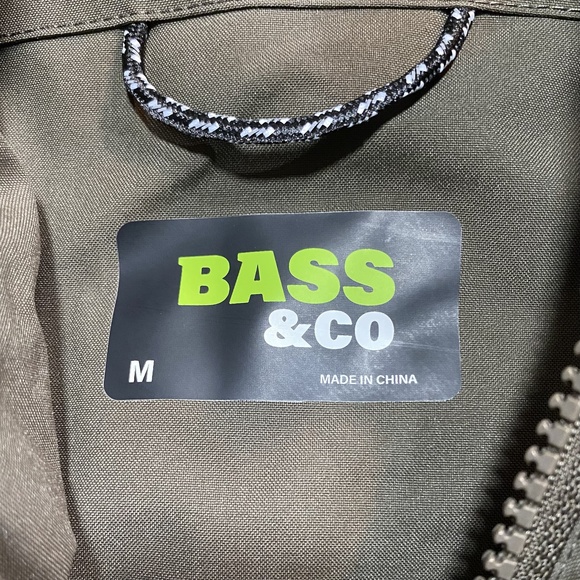 GH Bass & Co Men’s Storm Coat Olive Green Size M Waterproof Jacket with Pockets - Picture 4 of 9